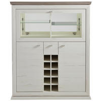 BARSCHRANK Grau, Weiß  - Weiß/Grau, LIFESTYLE, Glas/Holzwerkstoff (110,2/134,4/43cm) - Hom`in