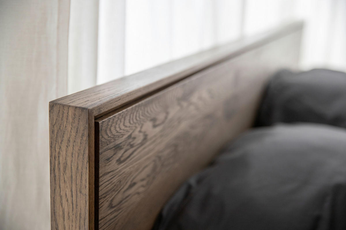 BETT 140/200 cm  in Eiche dunkel  - Eiche dunkel, MODERN, Holz (140/200cm) - Linea Natura