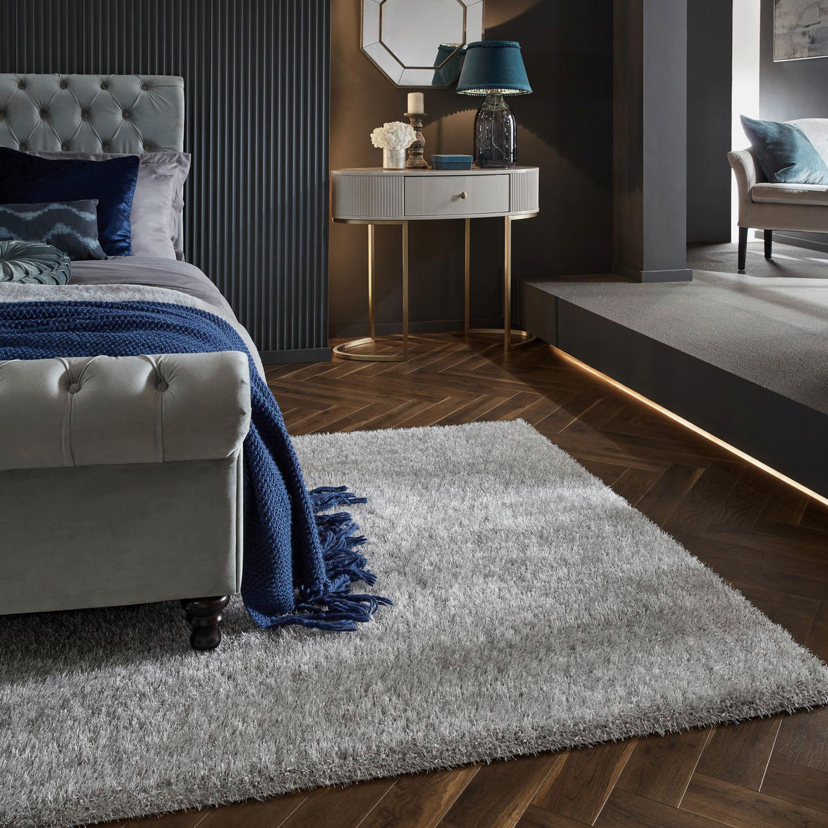 SHAGGY 160/230 cm Flair Rugs Grau  - Grau, Basics, Textil (160/230cm) - Xora