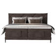 BOXSPRINGBETT 180/200 cm  in Graubraun  - Graubraun/Schwarz, KONVENTIONELL, Textil/Metall (180/200cm) - Esposa