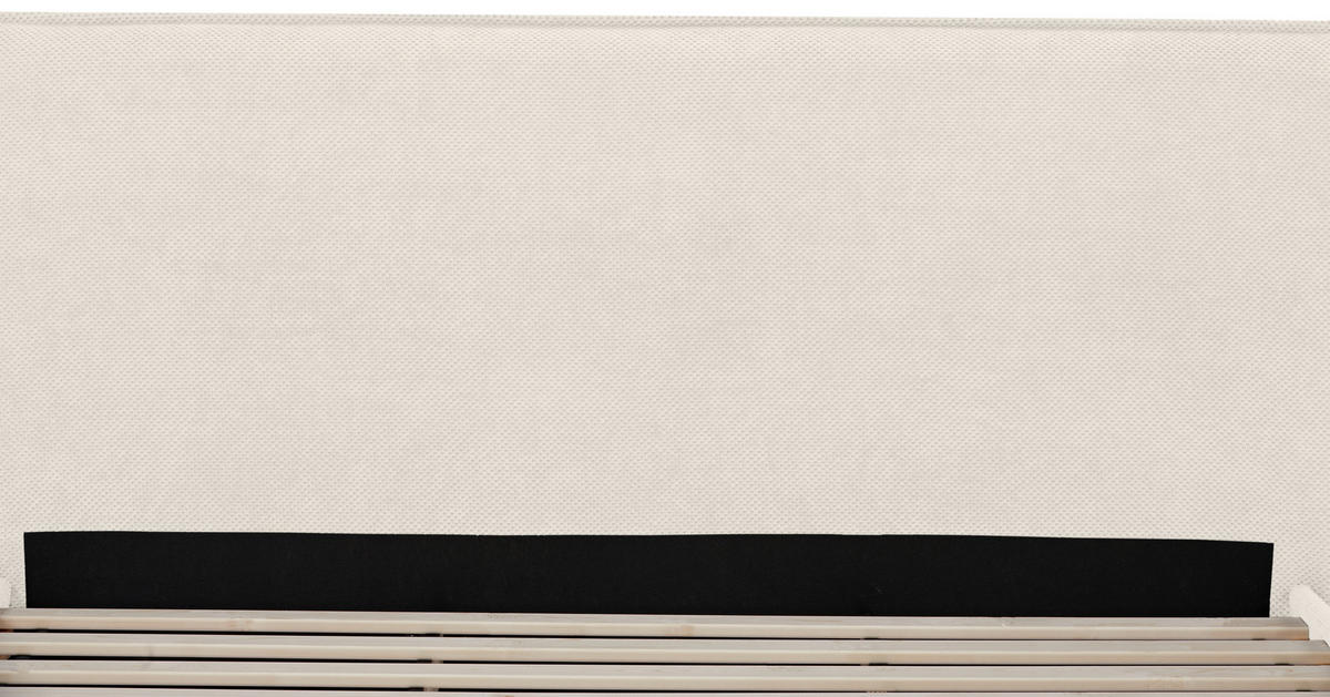 ČALÚNENÁ POSTEĽ, 180/200 cm, krémová - čierna/prírodná farba, Modern, drevo/textil (180/200cm) - Livetastic
