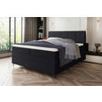 BOXSPRINGBETT 180/200 cm  in Schwarz  - Schwarz, KONVENTIONELL, Textil/Metall (180/200cm) - Carryhome