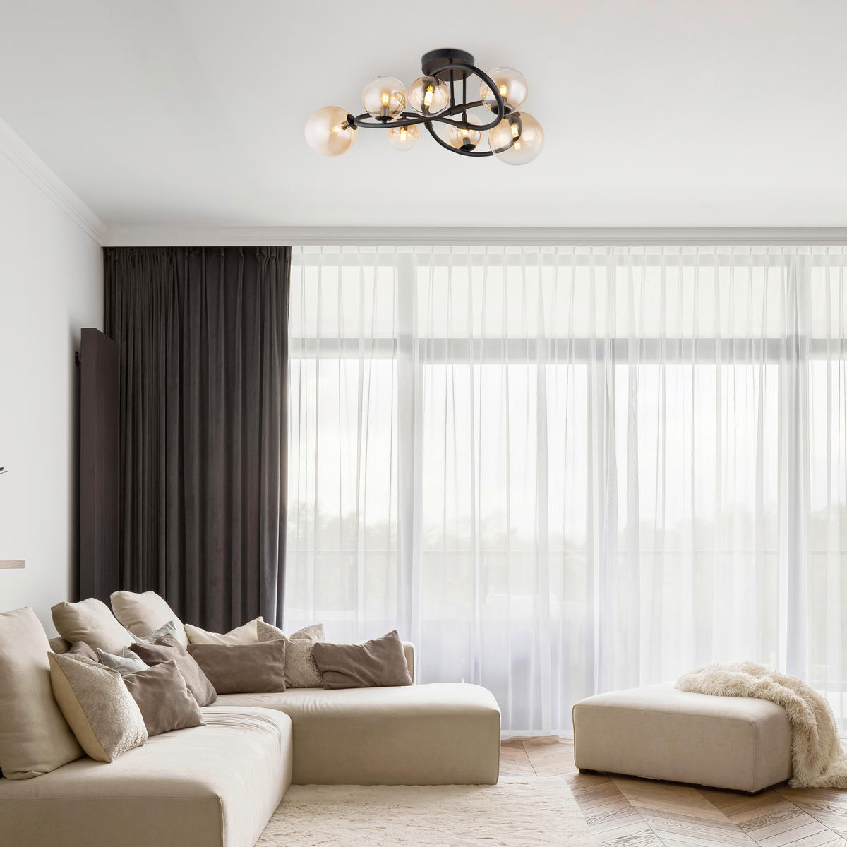 STROPNÍ LED SVÍTIDLO,  - Design (62/30cm) - Globo