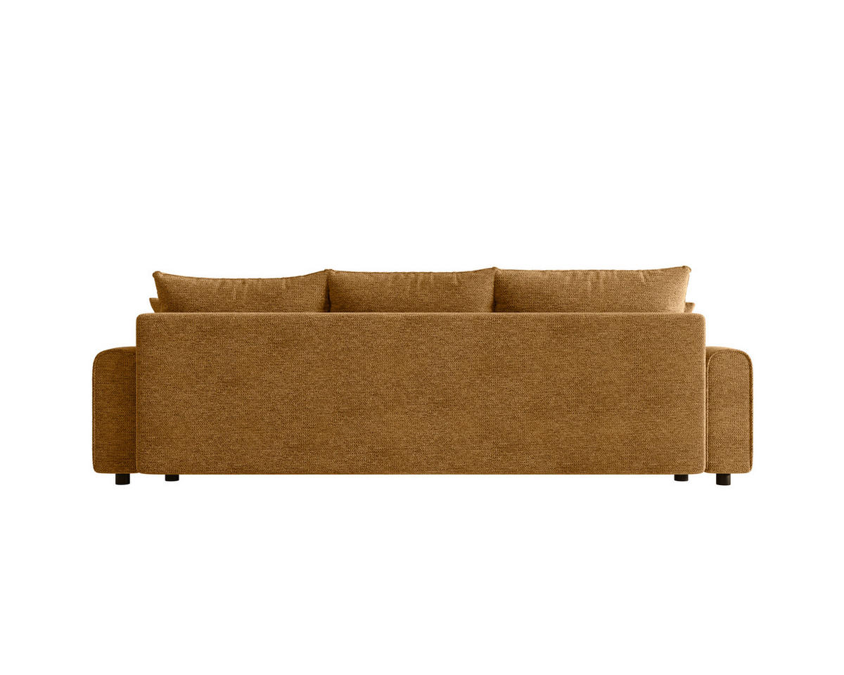 SCHLAFSOFA OLIVIER in Struktur Senfgelb  - Senfgelb/Schwarz, MODERN, Kunststoff/Textil (236/90/100cm) - MID.YOU
