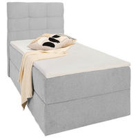 BOXBETT 120/200 cm  in Silberfarben  - Silberfarben/Schwarz, KONVENTIONELL, Kunststoff/Textil (120/200cm) - Boxxx