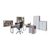 BÜRO - Weiß/Sonoma Eiche, MODERN, Holzwerkstoff/Metall - MID.YOU