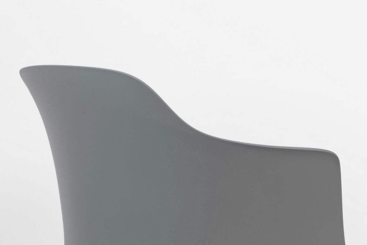 ARMLEHNSTUHL  in softmatt  - Grau, Trend, Kunststoff/Metall (58/81,5/54cm) - Livetastic