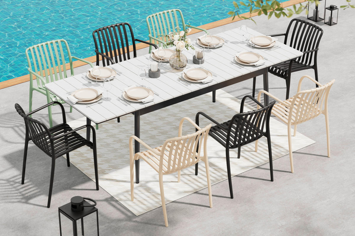 STAPELSESSEL - Grün, MODERN, Kunststoff (55/81/57cm) - Ambia Garden