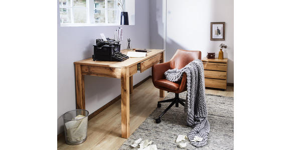SCHREIBTISCH - Eichefarben, KONVENTIONELL, Holzwerkstoff (138/78/67cm) - Hom`in