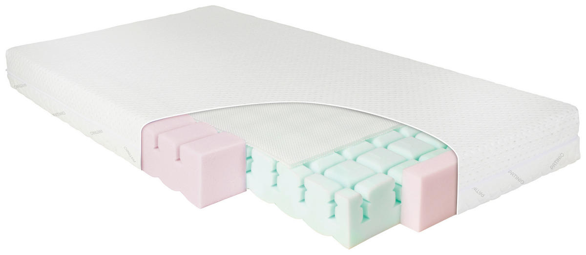 KINDERMATRATZE Aircube 140/70 cm Höhe ca. 10 cm  - Weiß, Basics, Textil (140/70cm) - Patinio