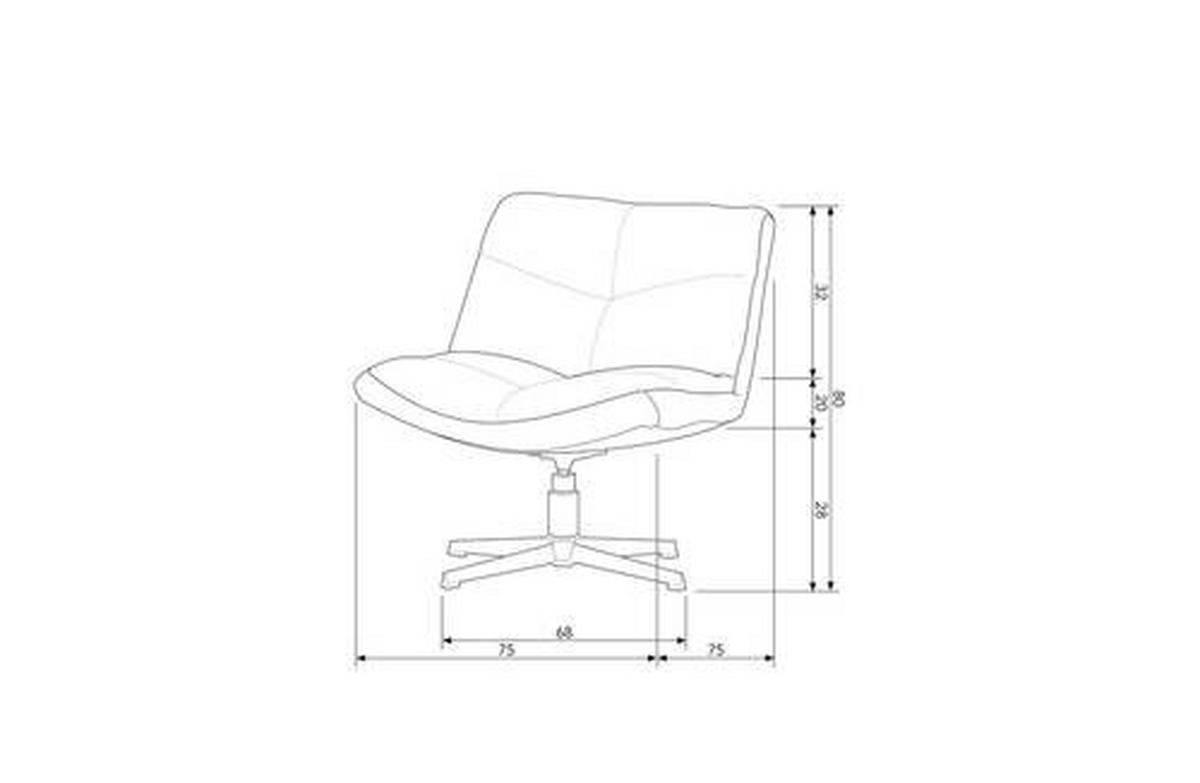 SESSEL Bouclé Sandfarben    - Sandfarben/Schwarz, Design, Textil/Metall (75/80/75cm) - Ambia Home
