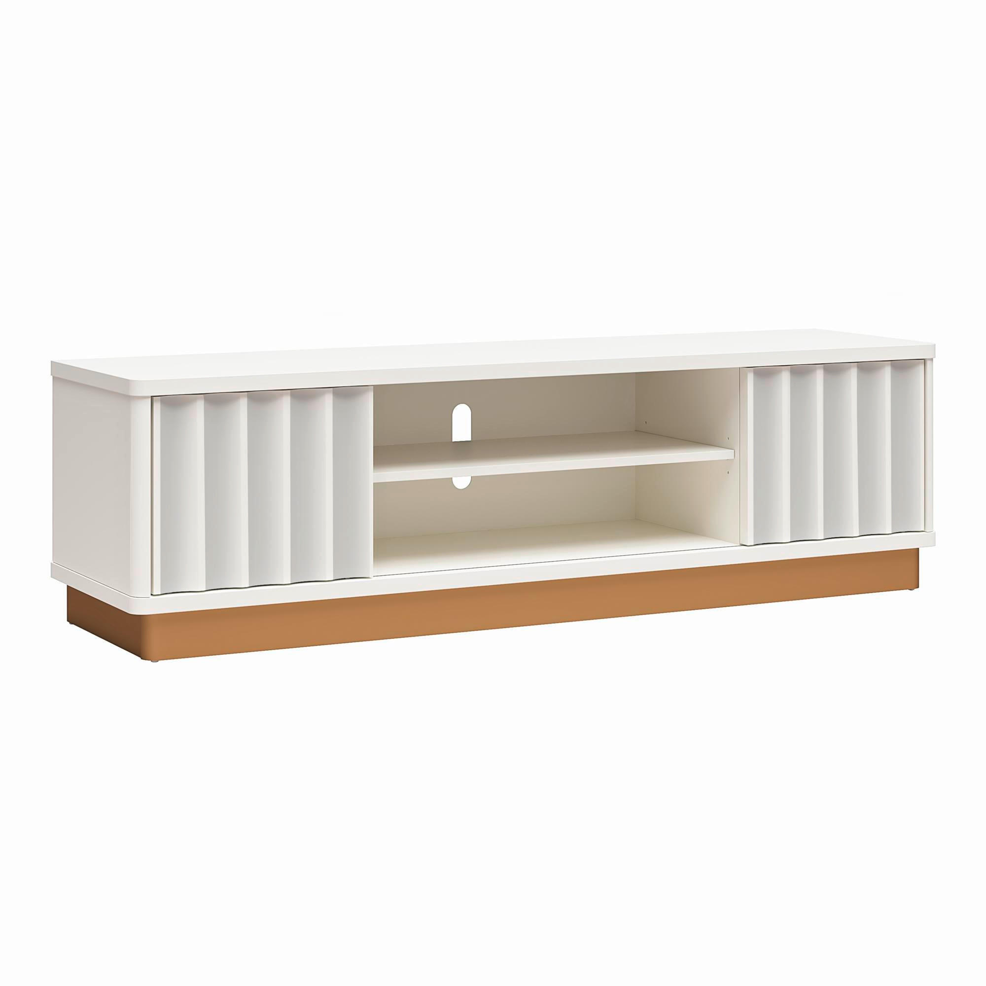 LOWBOARD Rene   in 151/44/40 cm  - Goldfarben/Weiß, Design, Holzwerkstoff (151/44/40cm) - MID.YOU