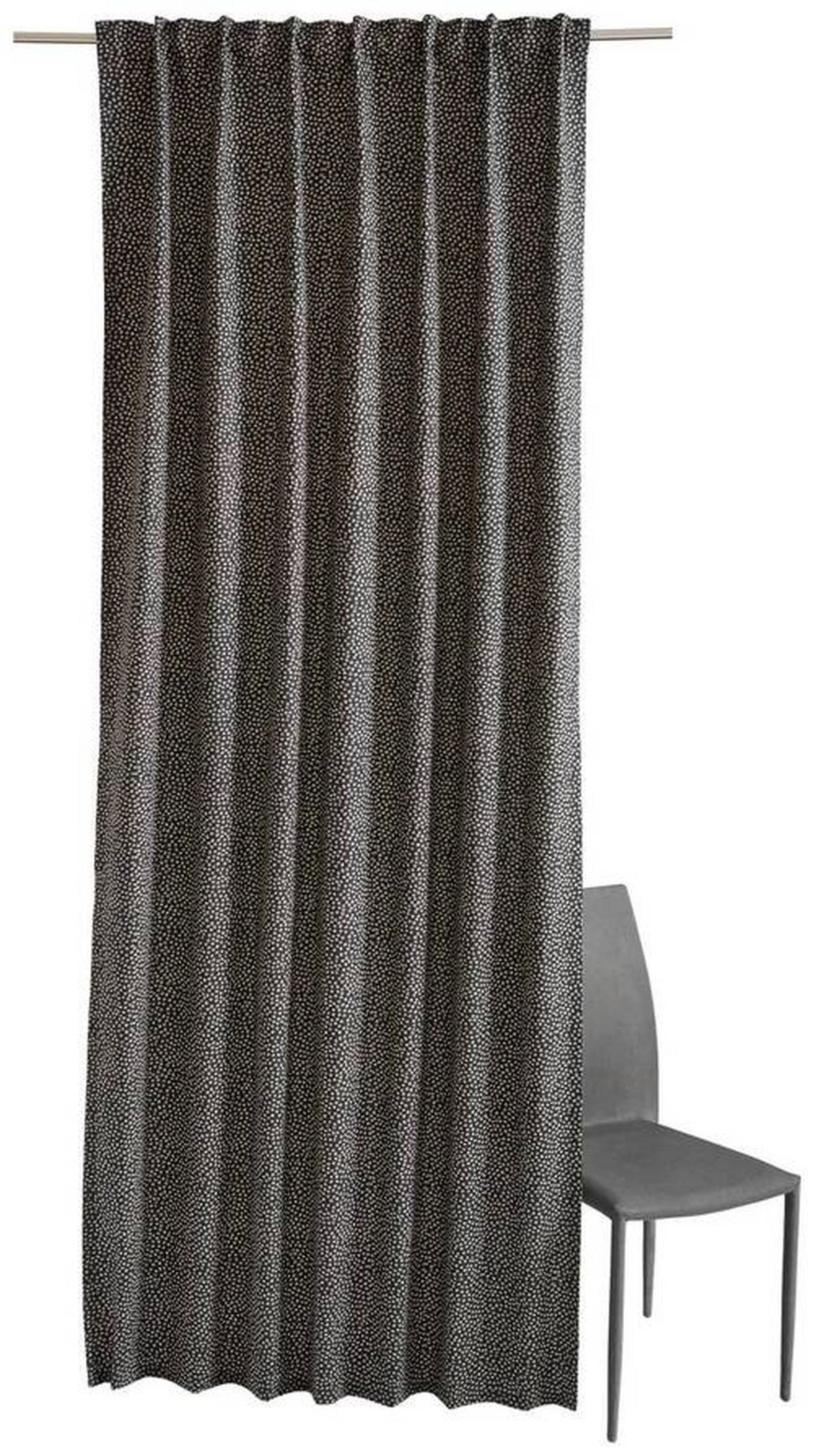 HOTOVÝ ZÁVĚS, neprůsvitné, 130/250 cm - černá/béžová, Basics, textil (130/250cm) - Esprit