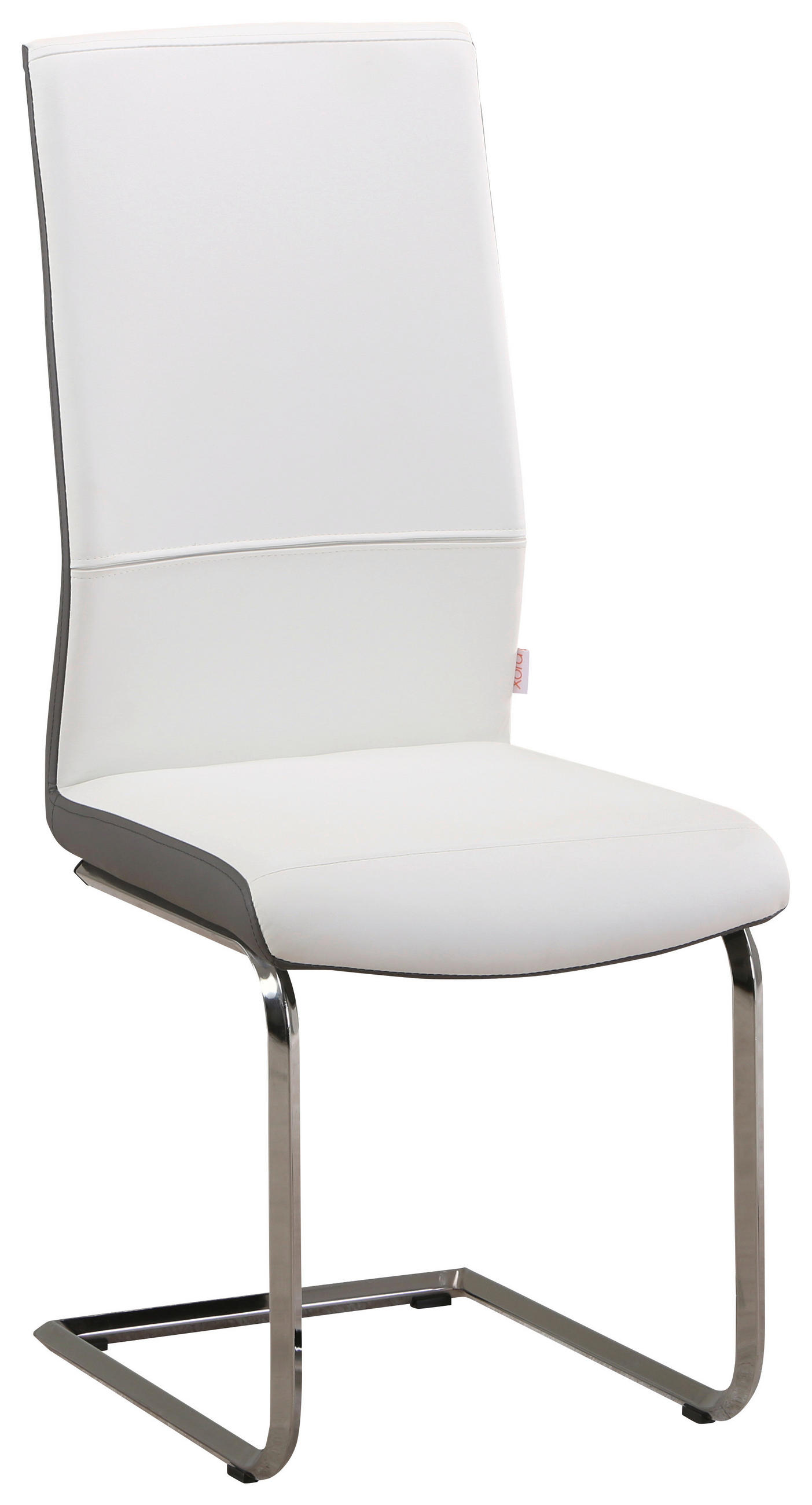 STOL, kovina, tekstil siva, bela  - siva/bela, Design, kovina/tekstil (43,5/104/55cm) - Xora