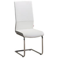 STOL, kovina, tekstil siva, bela  - siva/bela, Design, kovina/tekstil (43,5/104/55cm) - Xora