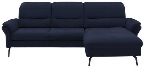 ECKSOFA in Flachgewebe Blau  - Blau/Schwarz, KONVENTIONELL, Textil/Metall (260/181cm) - Beldomo Speed