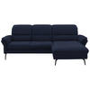 ECKSOFA in Flachgewebe Blau  - Blau/Schwarz, Konventionell, Textil/Metall (260/181cm) - Beldomo Speed