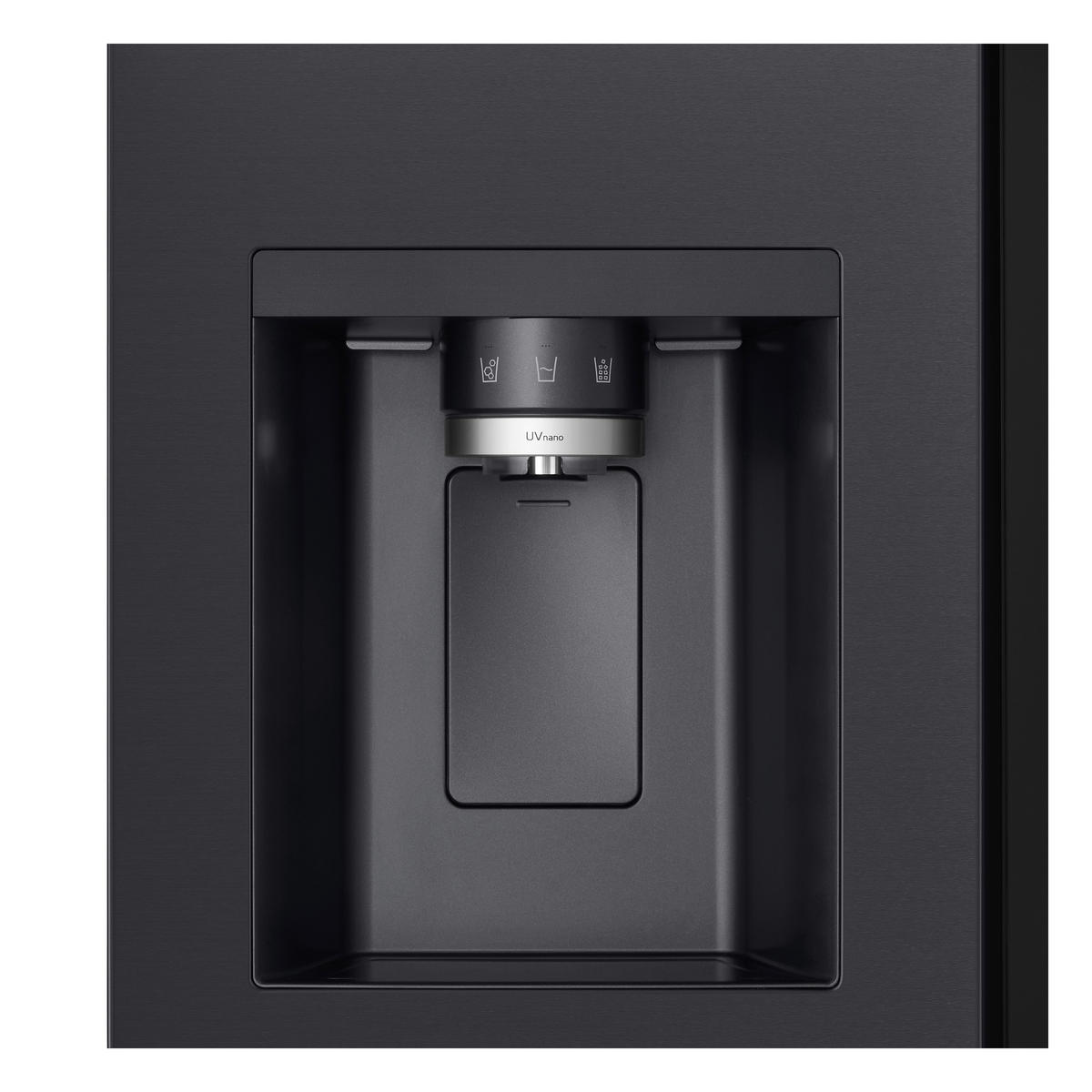 SIDE-BY-SIDE 91,3/179/73,5 cm GSXE90EVDD  - Schwarz, Basics, Glas/Kunststoff (91,3/179/73,5cm) - LG