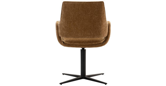 ARMLEHNSTUHL  in Eisen Mikrofaser  - Rostfarben/Schwarz, Design, Textil/Metall (60/84/59cm) - Emilio Belluti