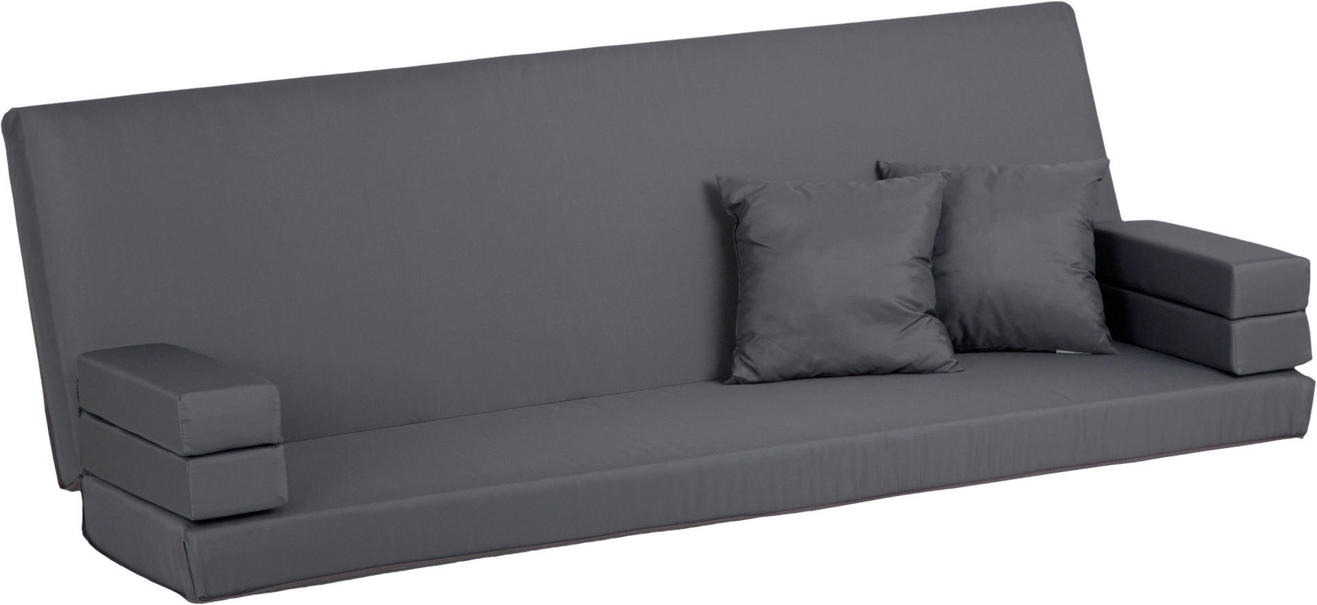 Gardenson Kissenset-Hollywoodschaukel Ersatzkissen FÜR Hollywoodschaukel Anthrazit 57x10x183 cm