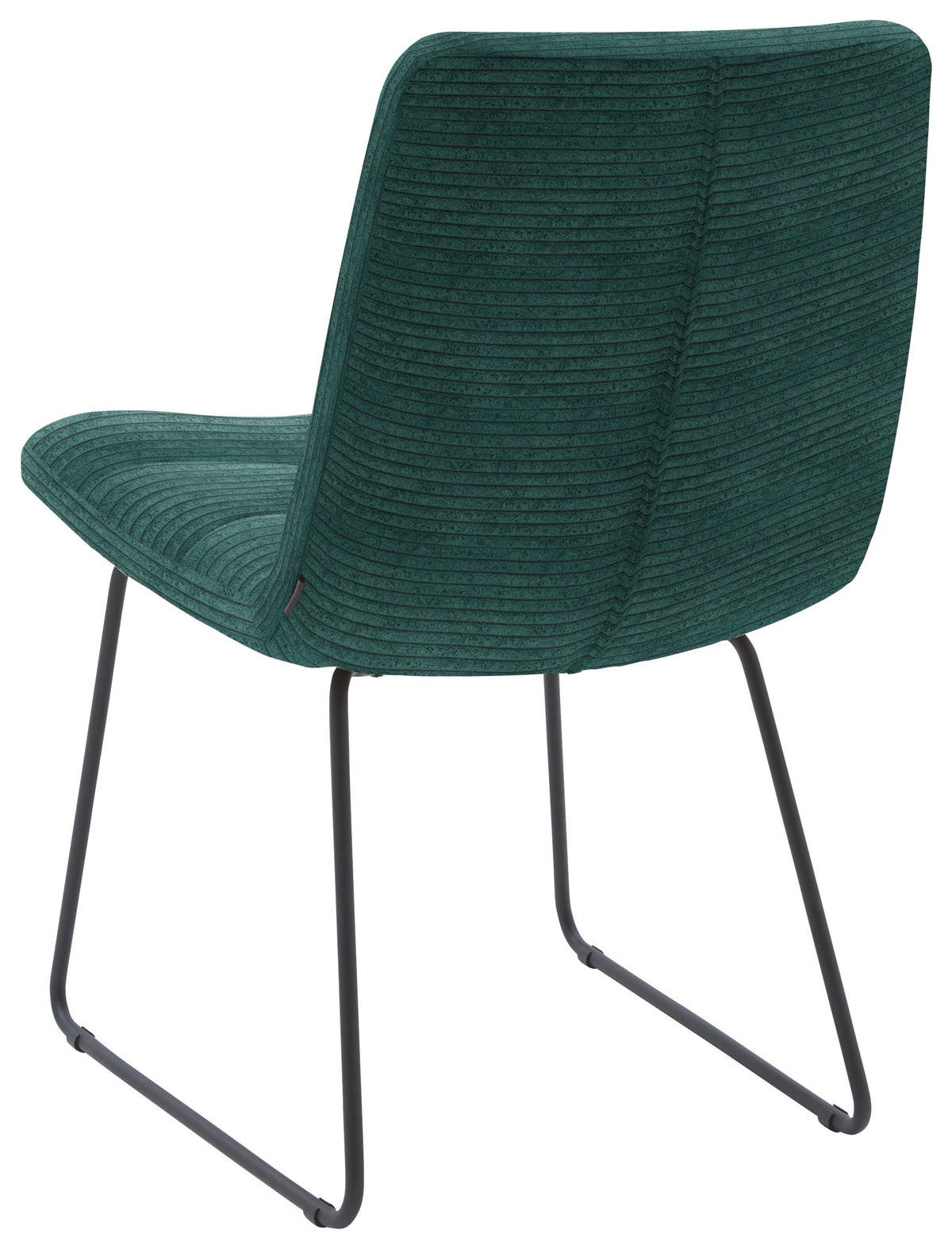 STUHL  in Cord Textil  - Schwarz/Grün, Design, Textil/Metall (52/88/66cm) - Dieter Knoll