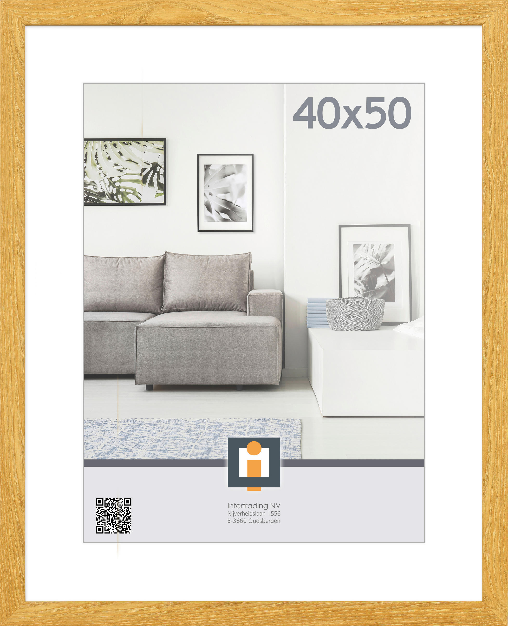 BILDERRAHMEN 43/53/1,6 cm  - Eichefarben, Basics, Glas/Kunststoff (43/53/1,6cm)