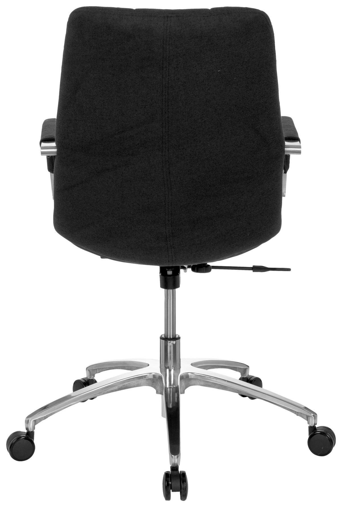 OTOČNÁ ŽIDLE, plochá tkanina, černá, barvy stříbra - černá/barvy stříbra, Moderní, kov/textil (58/102/60cm) - MID.YOU
