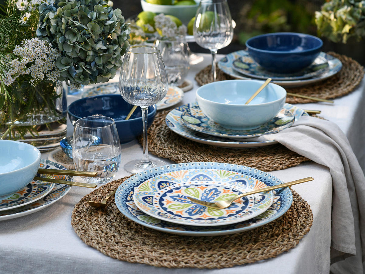 TAFELSERVICE Patio 12-teilig  - Multicolor, Basics, Keramik - Creatable
