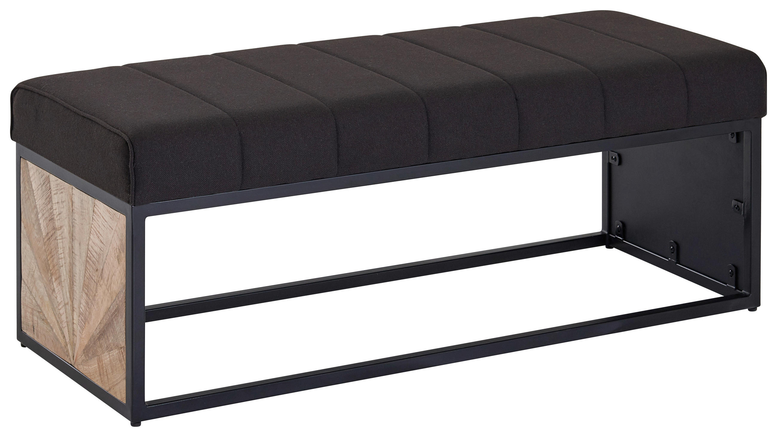 KLUPA ZA PREDSOBLJE  crna  tekstil  - crna, Moderno, tekstil/drvo (105/40/40cm) - MID.YOU