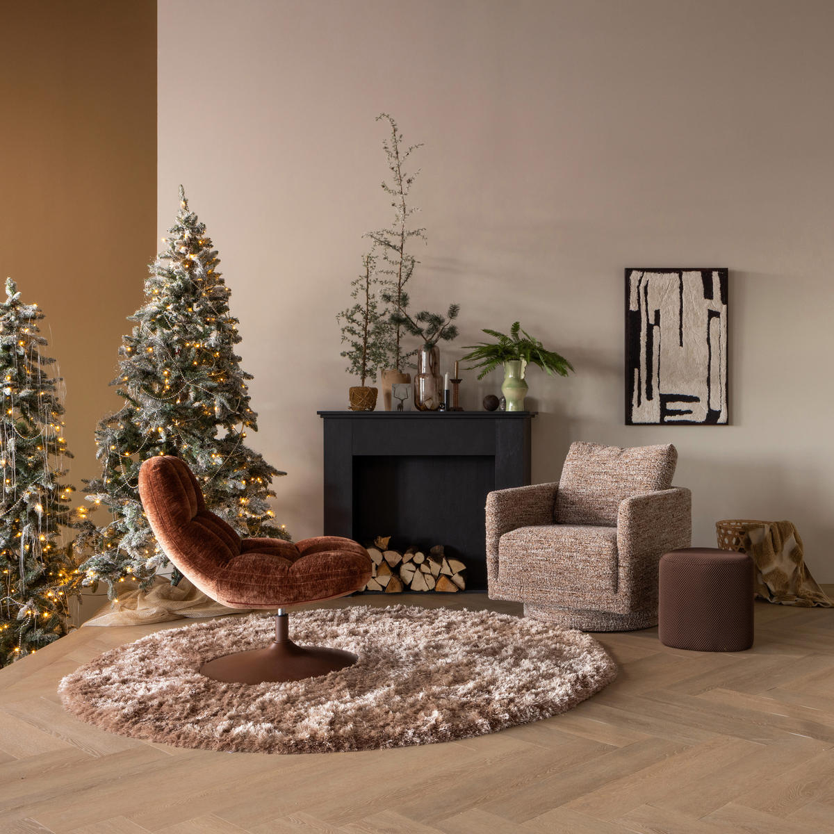 BILD 60/90/10 cm  - Dunkelbraun/Schwarz, Basics, Holzwerkstoff/Textil (60/90/10cm) - Livetastic