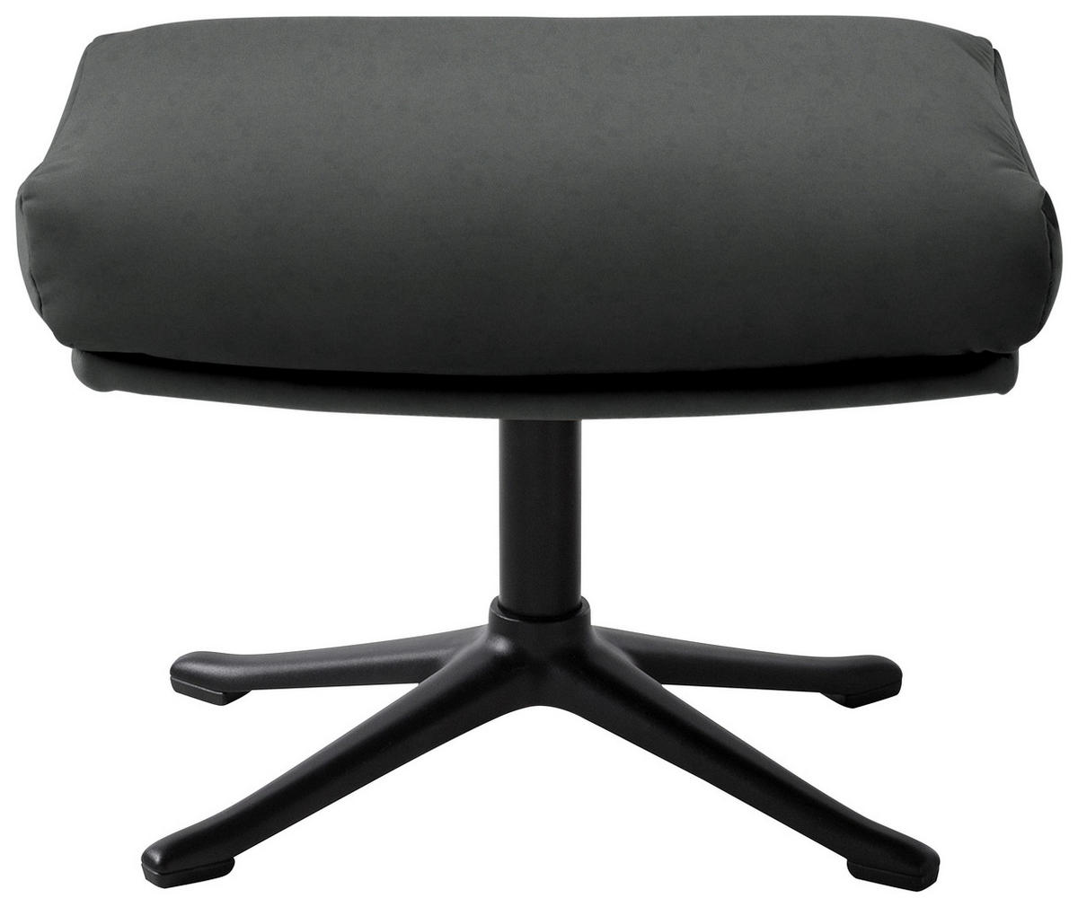 HOCKER in Textil Dunkelgrau  - Dunkelgrau/Schwarz, Design, Textil/Metall (51/37/41cm) - home24