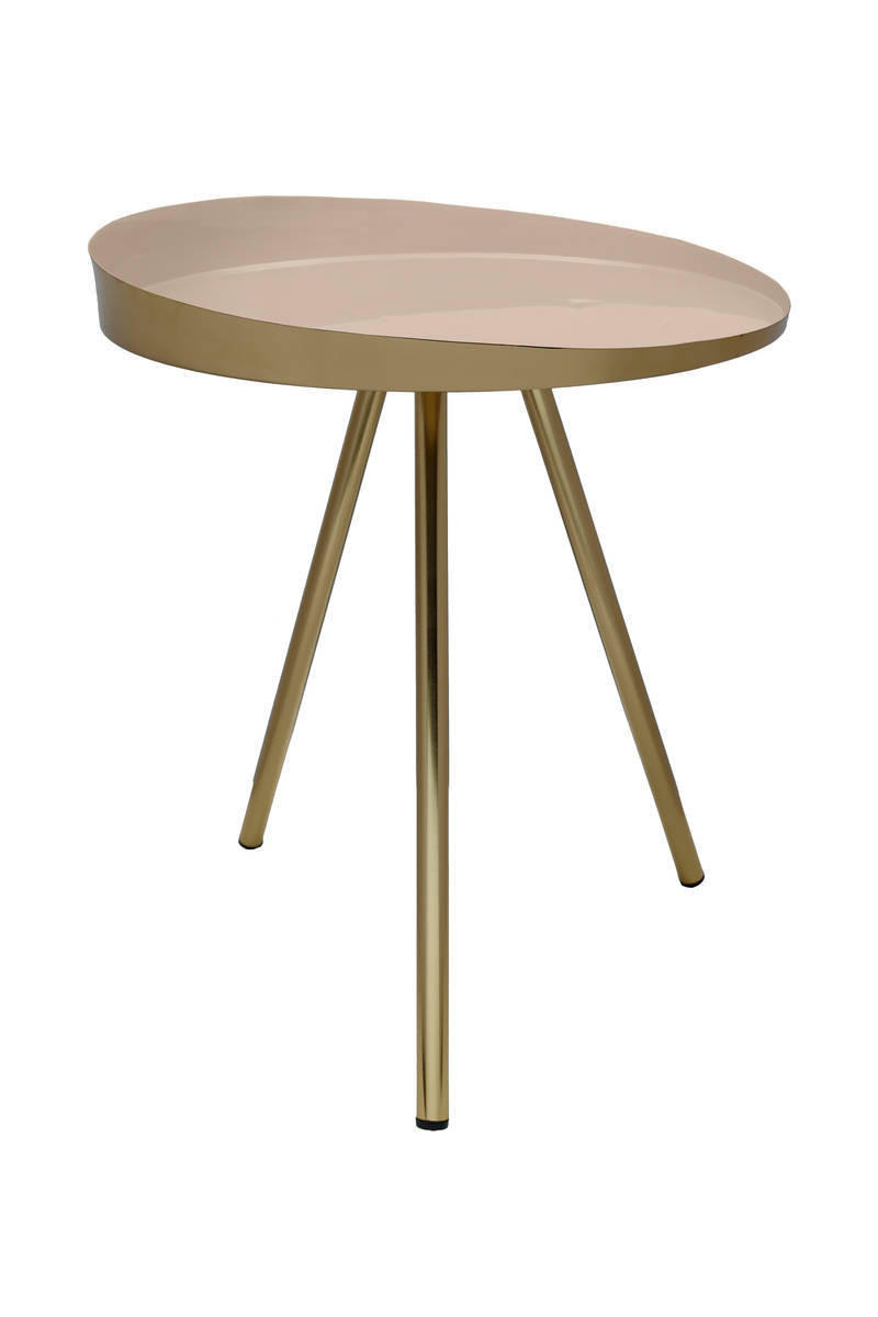 SIDOBORD i metall 51/51/50 cm  - guldfärgad/cremefärgad, Trend, metall (51/51/50cm) - Kayoom