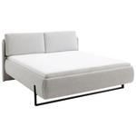 POLSTERBETT 180/200 cm  in Hellgrau  - Hellgrau/Schwarz, Design, Textil/Metall (180/200cm) - Esposa