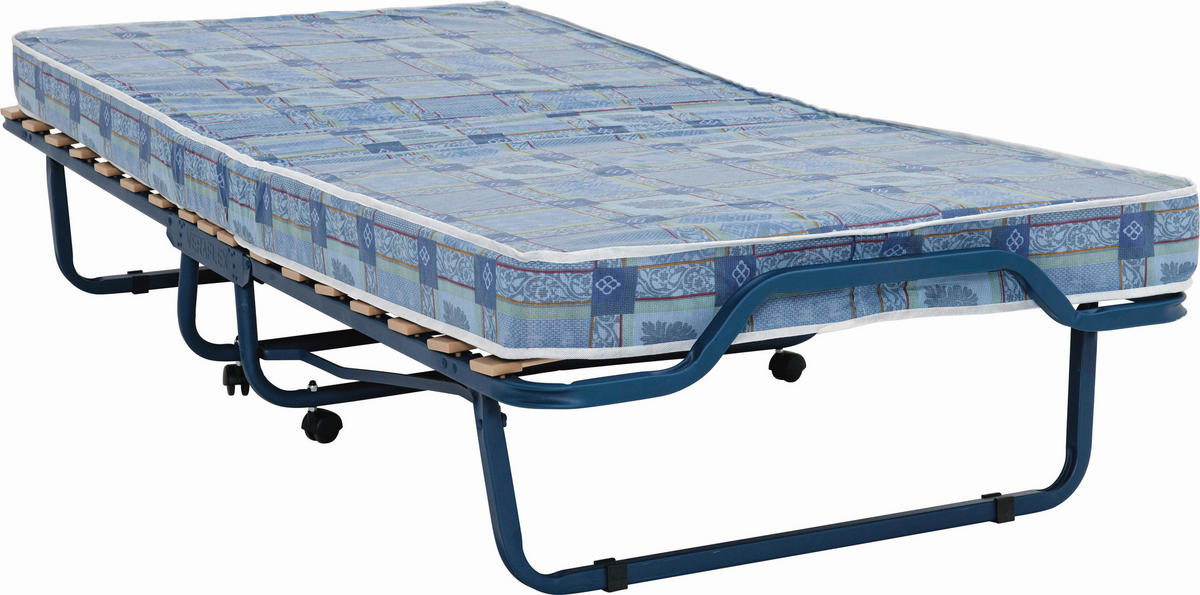 KLAPPBETT 90/200 cm,  in  - Blau, Basics, Holz/Textil (90/200cm) - P & B