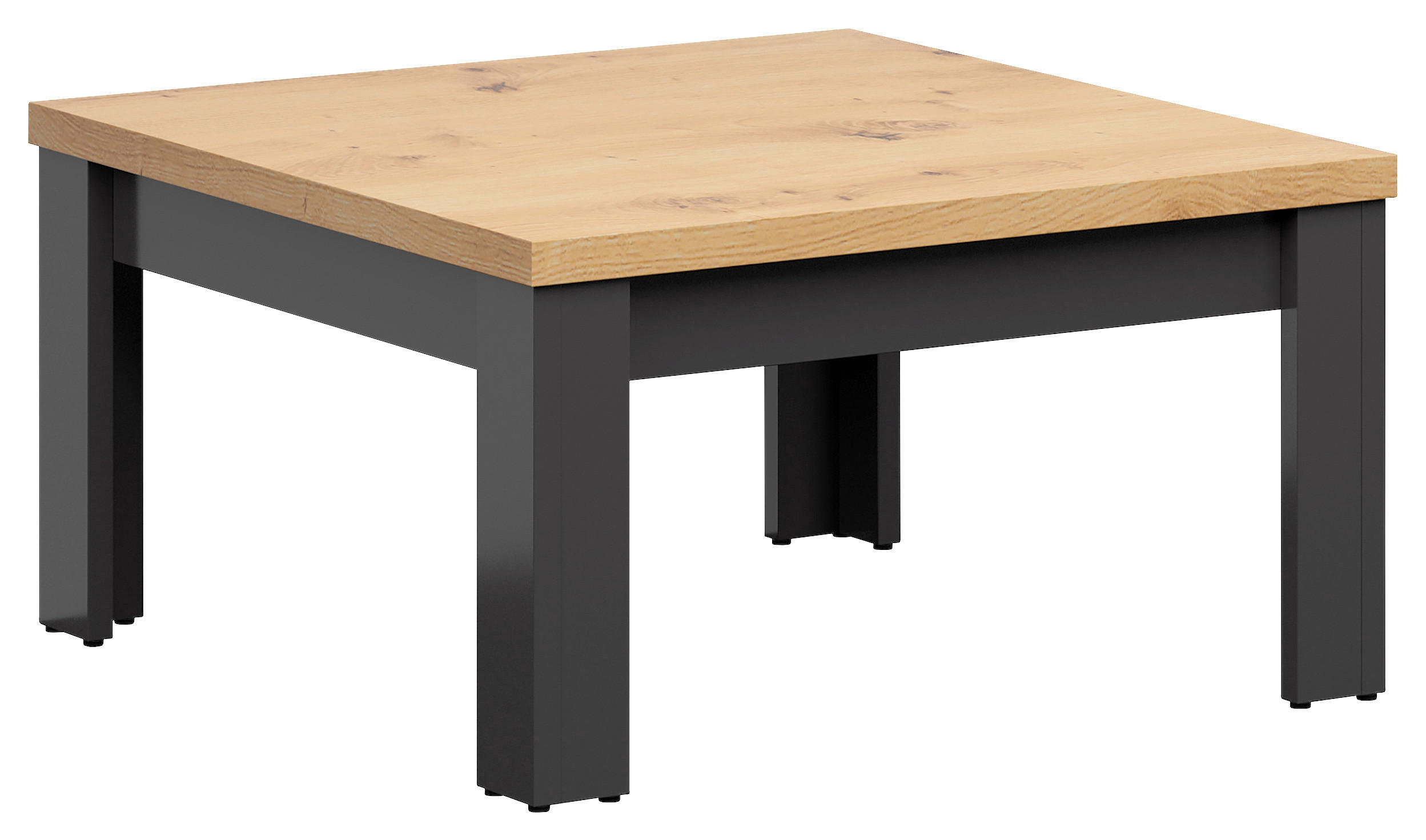 COUCHTISCH 75/75/40 cm rechteckig Graphitfarben, Eiche Artisan  - Graphitfarben/Eiche Artisan, Design, Holzwerkstoff (75/75/40cm)