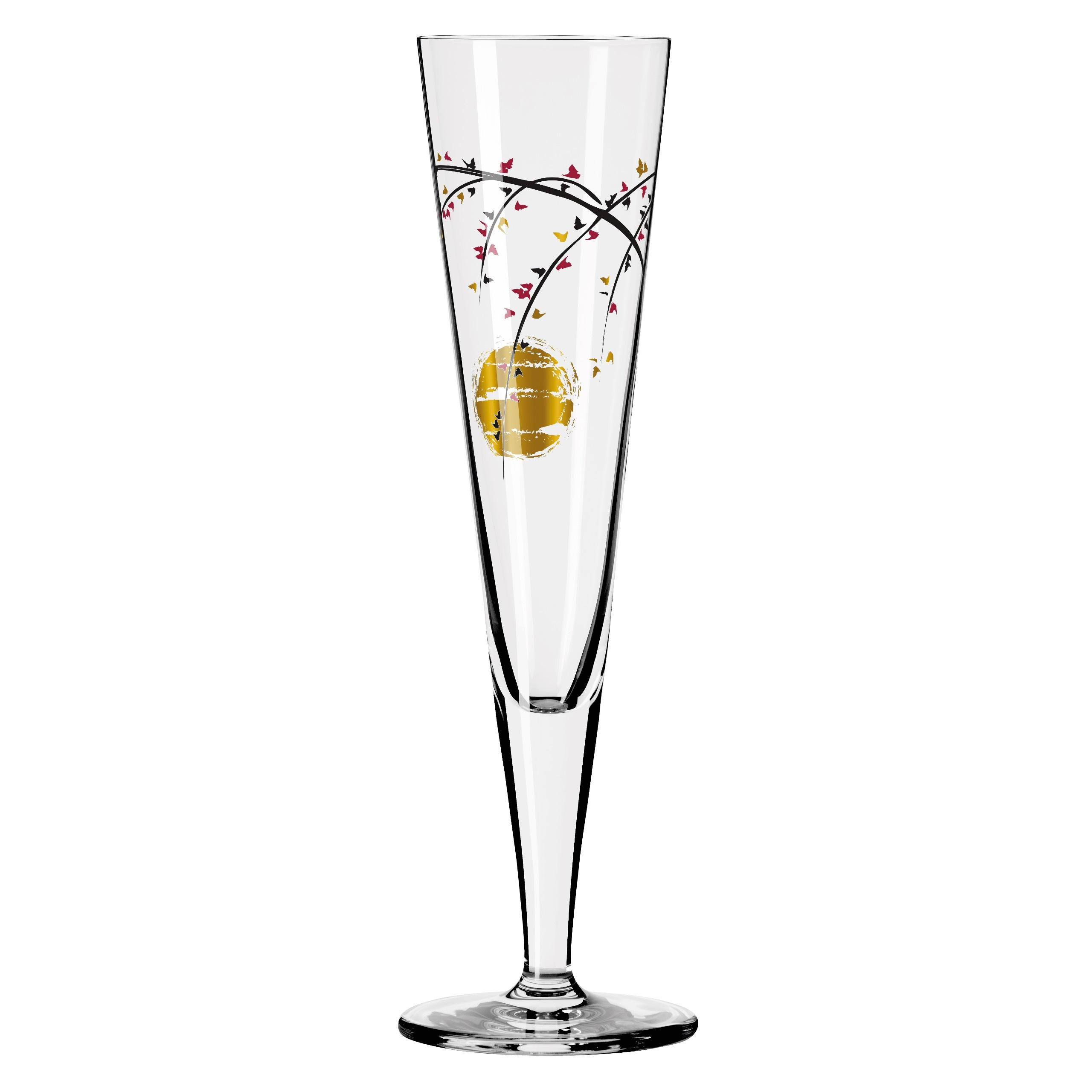 CHAMPAGNERGLAS - Rot/Goldfarben, Basics, Glas (7,2/24cm) - Ritzenhoff