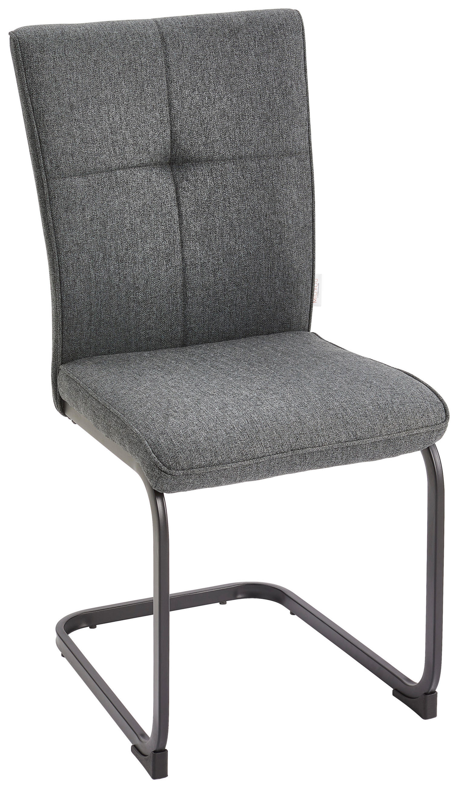 SCHWINGSTUHL  in Eisen Webstoff  - Dunkelgrau/Schwarz, MODERN, Holz/Textil (46/94/60cm) - MID.YOU