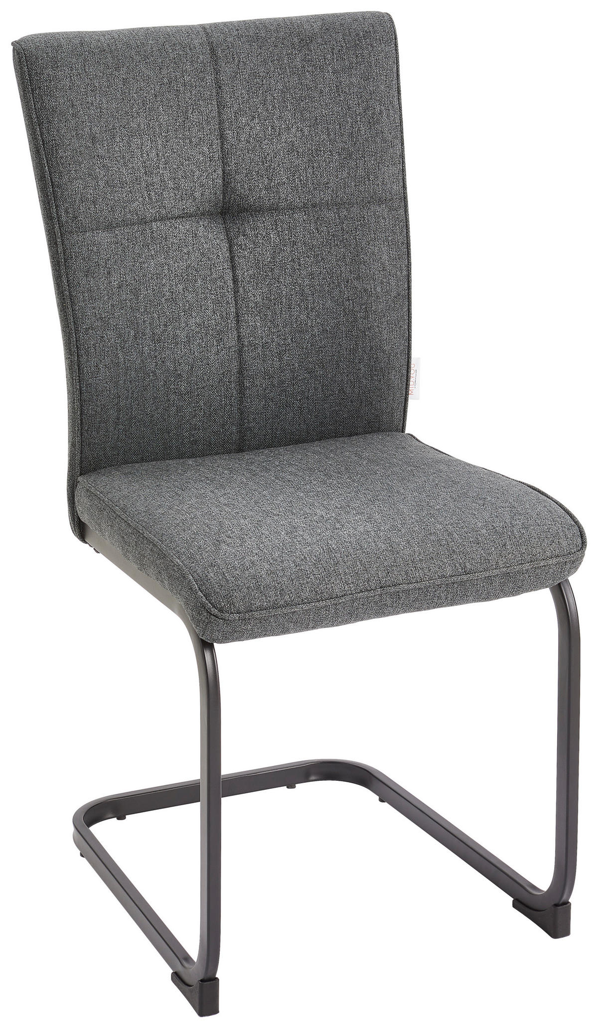 SCHWINGSTUHL  in Eisen Webstoff  - Dunkelgrau/Schwarz, MODERN, Holz/Textil (46/94/60cm) - MID.YOU