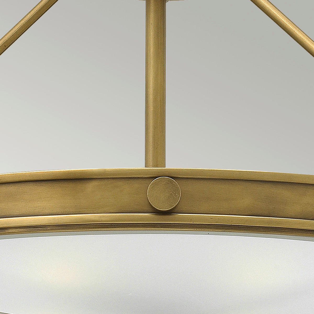 DECKENLEUCHTE Elstead Collier 55.9/29.3 cm   - Messingfarben, KONVENTIONELL, Glas/Metall (55.9/29.3cm) - Elstead Lighting