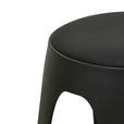 STAPELHOCKER Lederlook Schwarz  - Schwarz, Basics, Kunststoff/Textil (30/47/30cm) - Carryhome