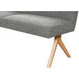 ECKBANK 238/172 cm Webstoff Grau Eiche vollmassiv   - Eichefarben/Grau, KONVENTIONELL, Holz/Textil (238/172cm) - Linea Natura