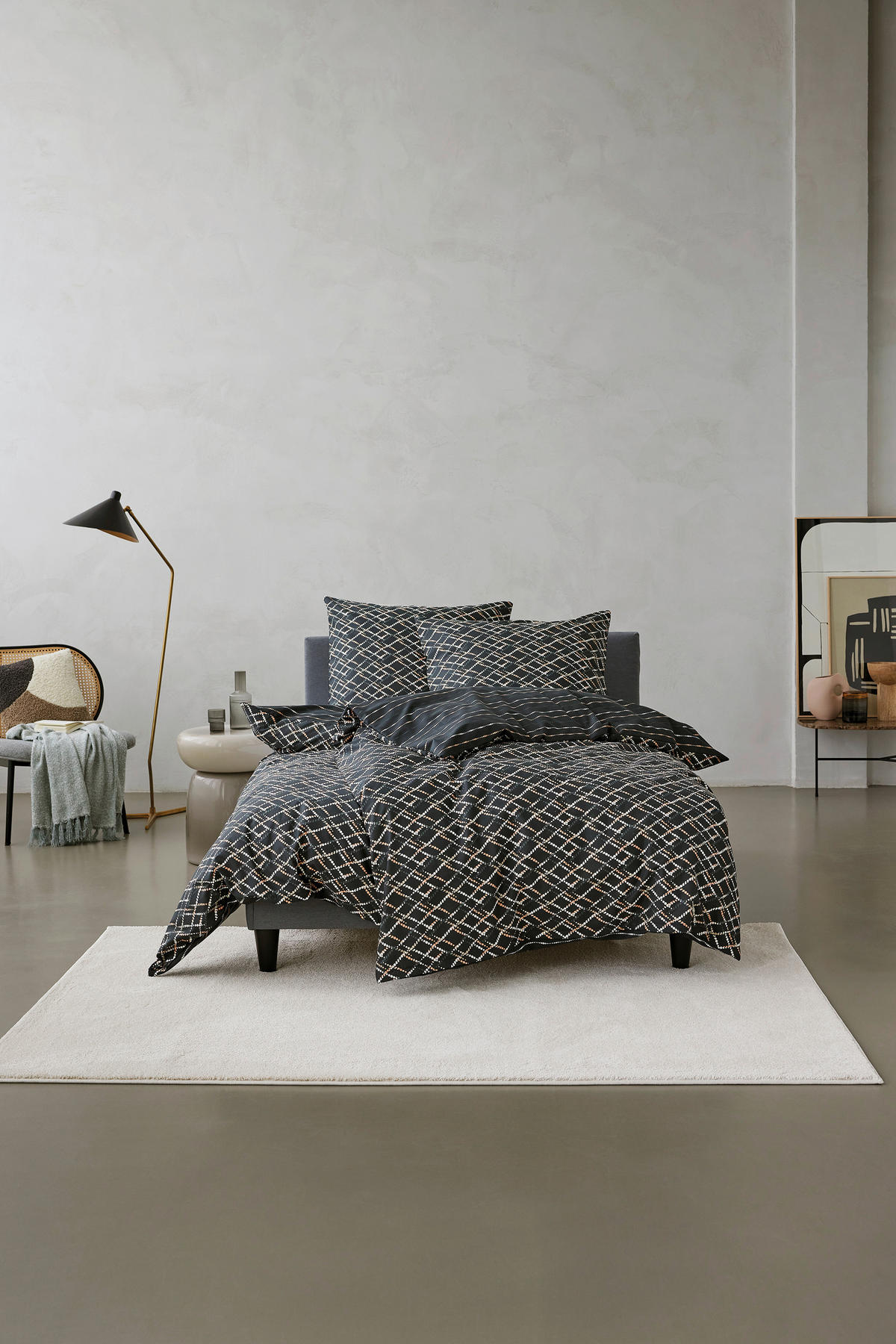 WENDEBETTWÄSCHE E-Dora Satin 155/220 cm  - Creme/Braun, Design, Textil (155/220cm) - Esprit
