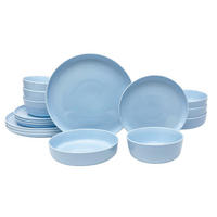 KOMBISERVICE Colori blu 24-teilig  - Blau, Trend, Keramik - Novel