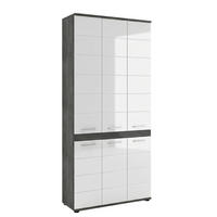 VISOKI ELEMENT  boje srebrnog hrasta  - boje srebrnog hrasta/srebrne boje, Trend, drvni materijal/plastika (90/191/31cm) - MID.YOU