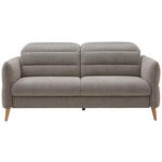 ZWEISITZER-SOFA in Webstoff Greige  - Eiche Bianco/Greige, Design, Holz/Textil (192-220/85-106/112cm) - Dieter Knoll