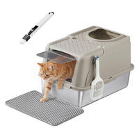 KATZENTOILETTE - Beige, Trend, Kunststoff/Metall (41/36,5/61cm) - Boxxx
