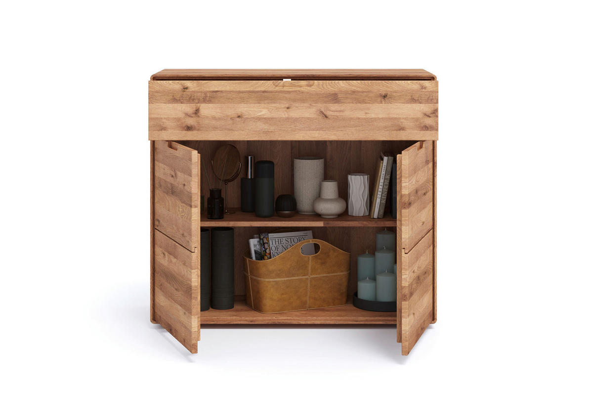 KOMMODE  in 100/91/40 cm  - Wildeiche, KONVENTIONELL, Holz (100/91/40cm) - Linea Natura