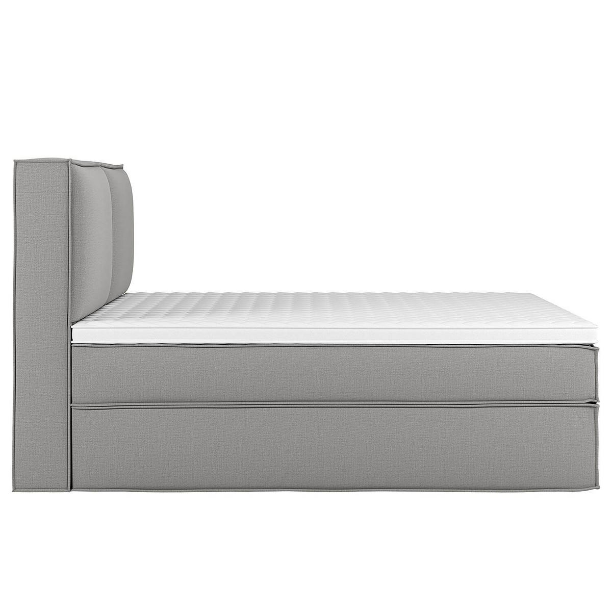 BOXSPRINGBETT 240/200 cm  in Hellgrau  - Hellgrau, Design, Textil (240/200cm) - home24