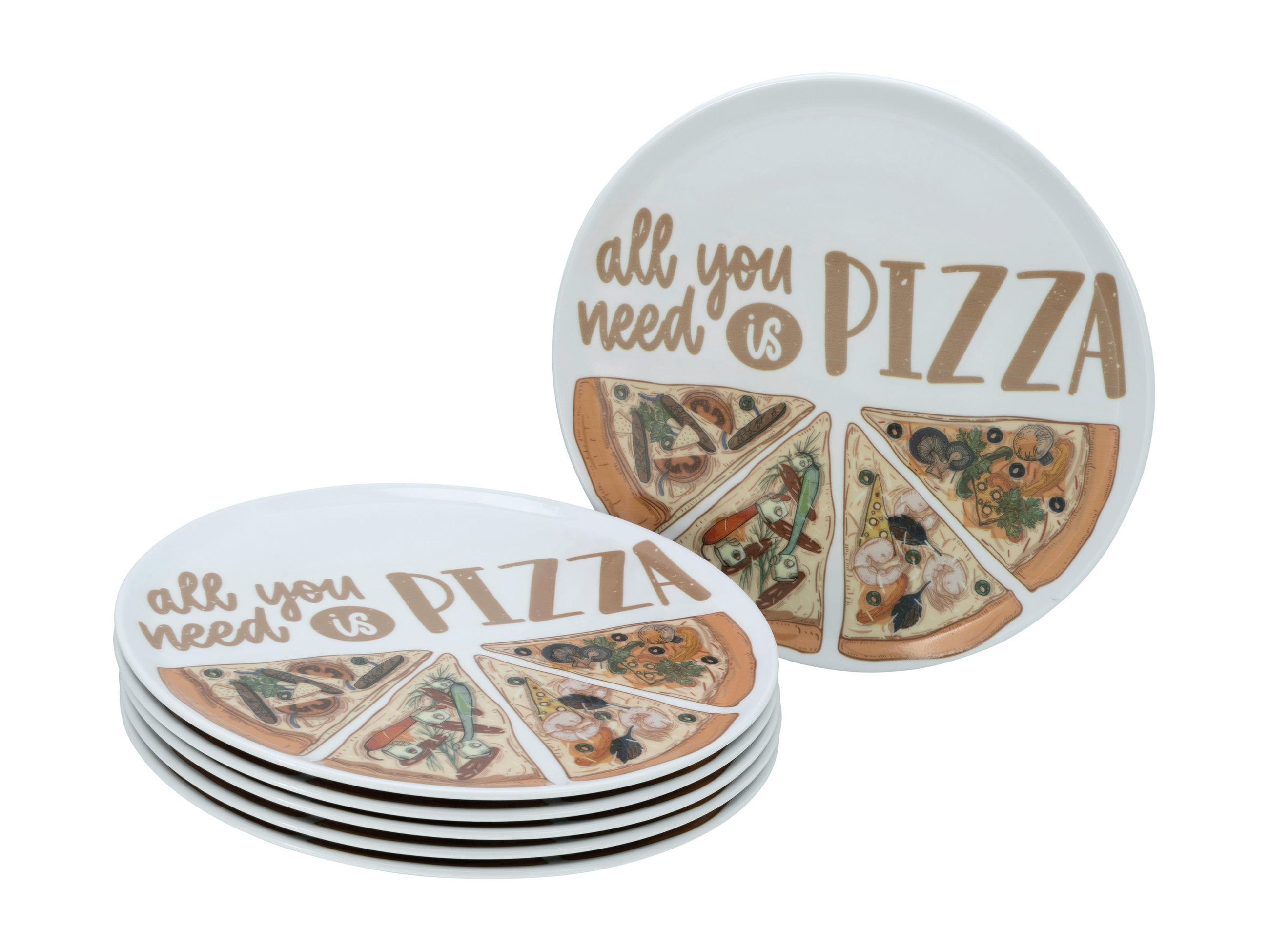 Creatable SADA TALÍŘŮ NA PIZZU, keramika, 33 cm