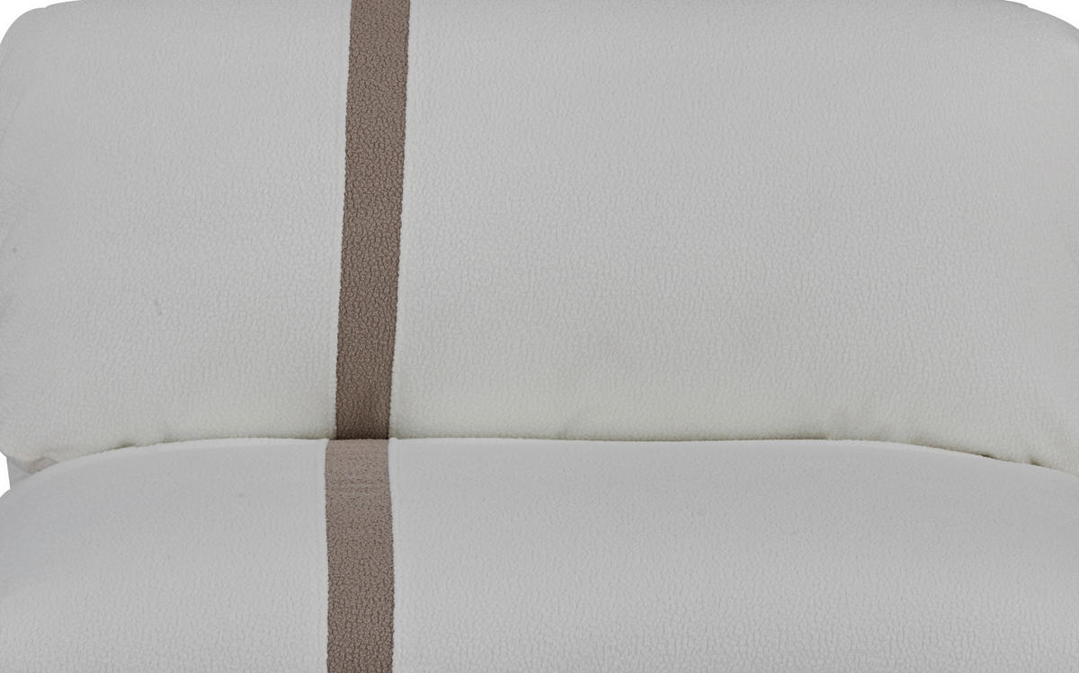 SCHLAFSESSEL Webstoff Weiß    - Hellbraun/Weiß, MODERN, Textil (78/58/82cm) - Livetastic
